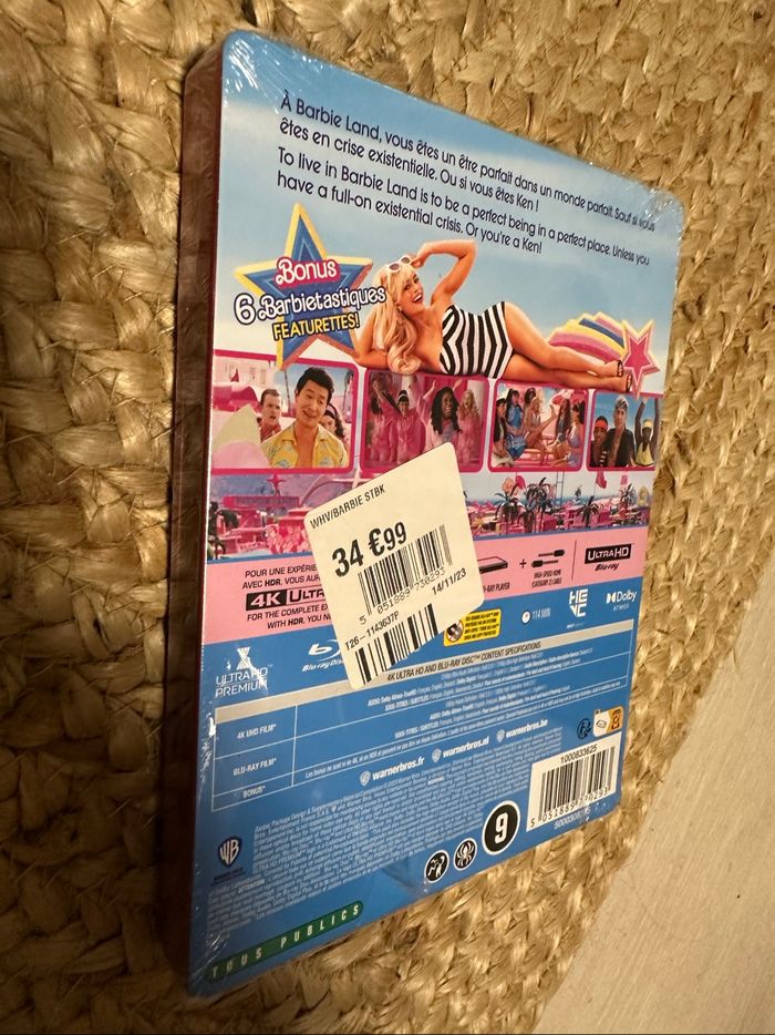 Blu-ray 4K ultra hd film barbie neuf avec étiquette - photo numéro 2