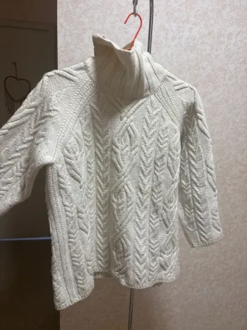 Pull Alain Manoukian, col roulé torsadé, laine et acrylique, taille 1(36)