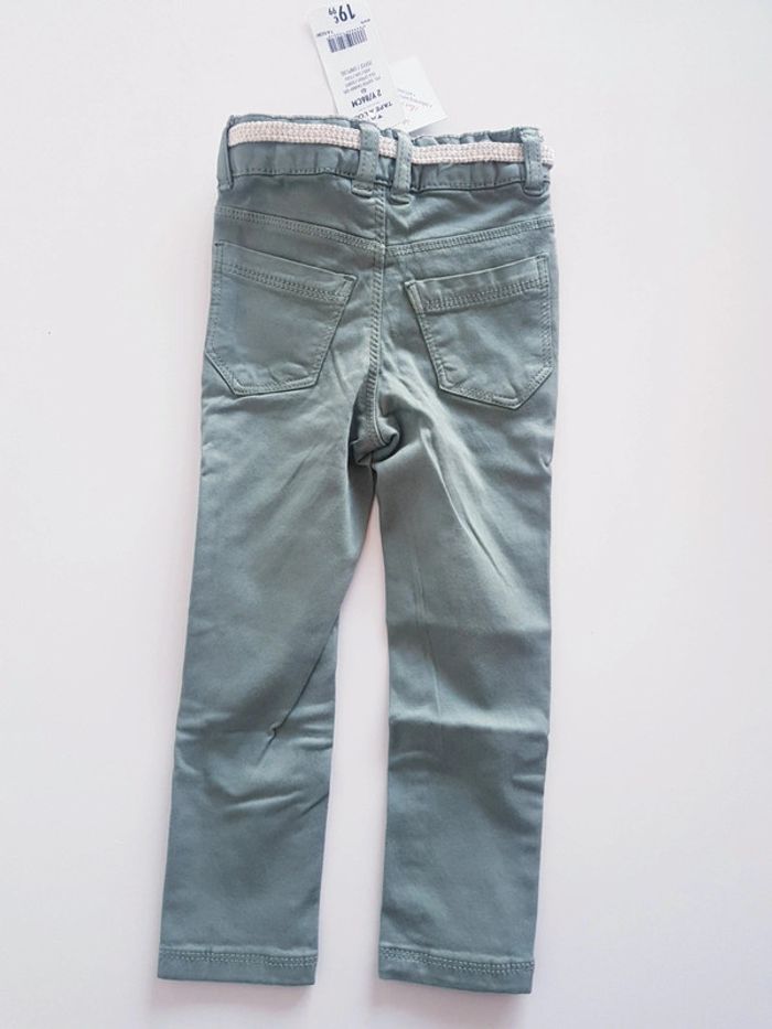 Tape A L'Œil - Pantalon skinny + ceinture - Kaki - Neuf avec étiquette ! (2 ans) - photo numéro 3