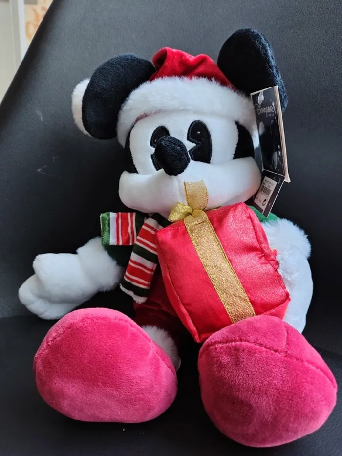Peluche Disneyland Mickey mouse Paris Christmas noël velours neuf