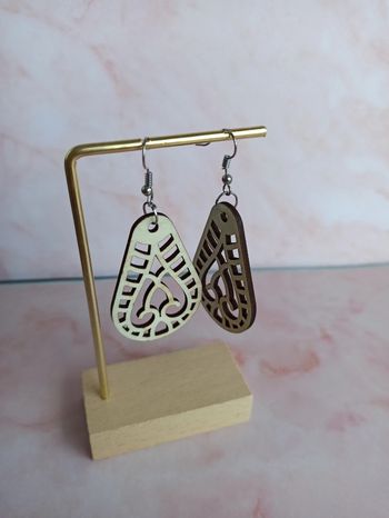Boucles d'oreilles en bois