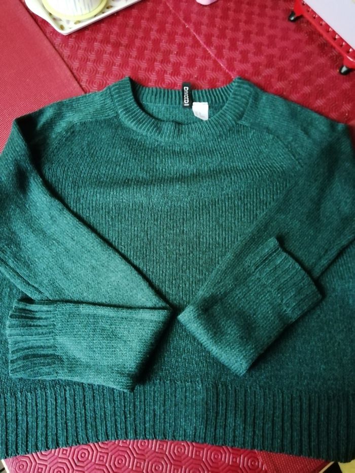 Crop top pull vert neuf taille 36