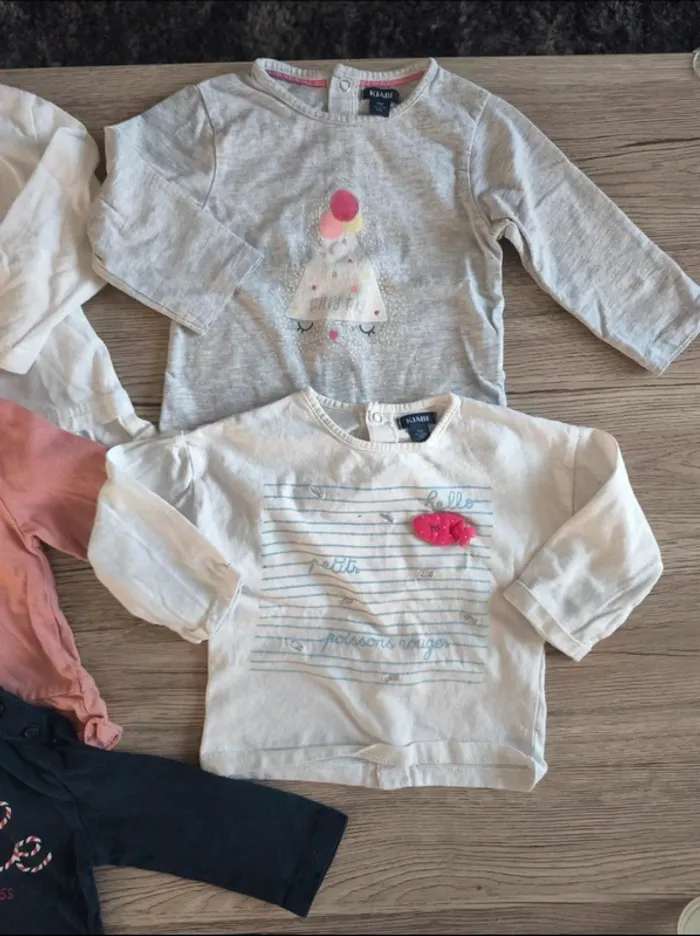 Lot de t-shirts 9 mois - photo numéro 4