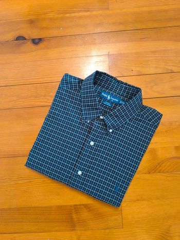 Chemise à carreaux - Ralph Lauren - Blake - Logo brodé violet - noir, blanc - Taille XXL