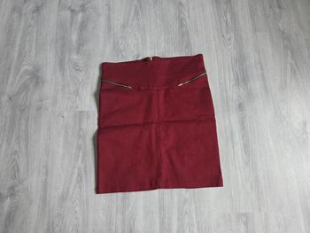 Jupe bordeaux Quzu taille L - avec zip doré