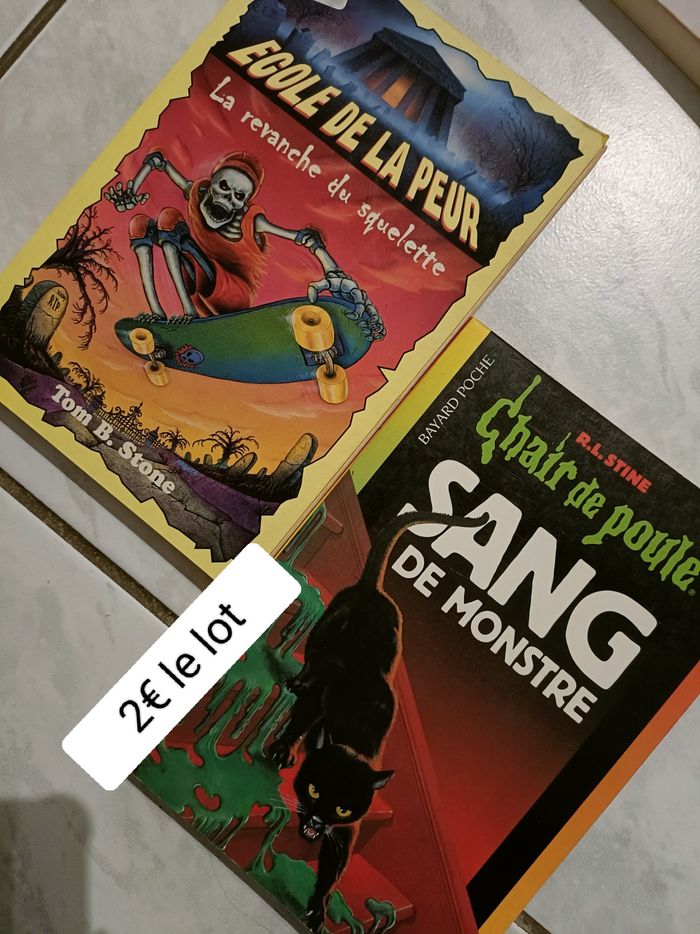 2 livres frisson pour jeune