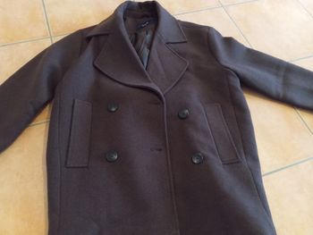 Manteau marron foncé femme taille S neuf