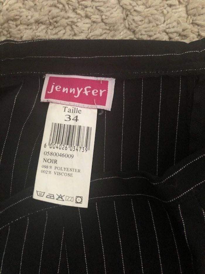 Jupe tailleur finement rayée - taille 34 - jennyfer - photo numéro 2