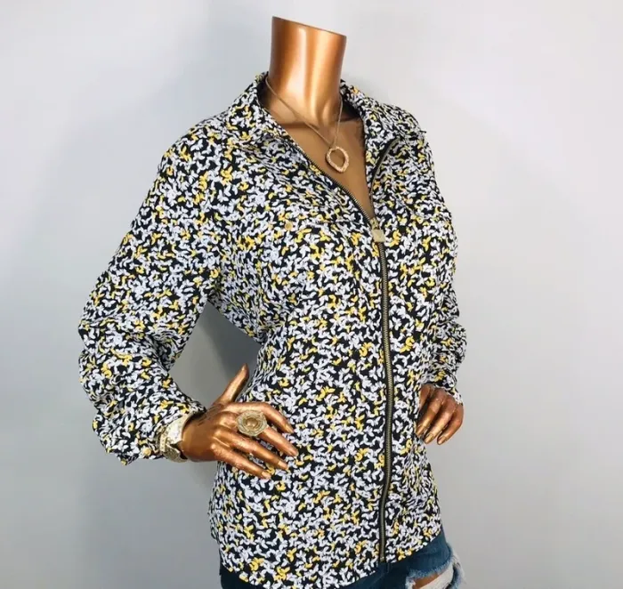 Chemise Michael Kors papillons zip doré – T.L - photo numéro 2