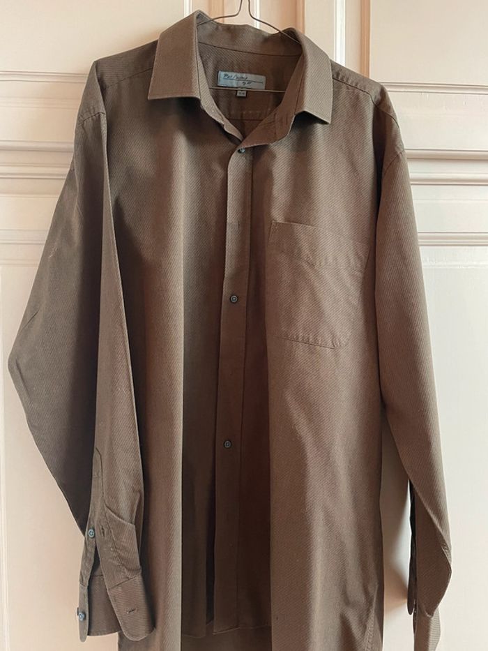 Chemise homme marron - photo numéro 2