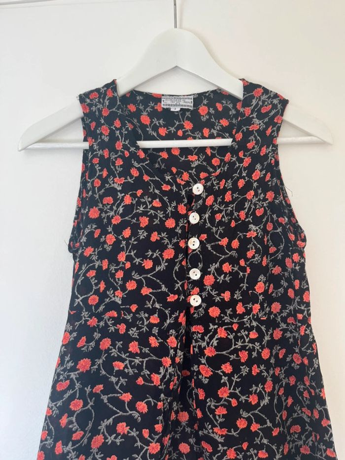 top à fleurs vintage - style romantique coquette champêtre- cute girly flower top - photo numéro 9