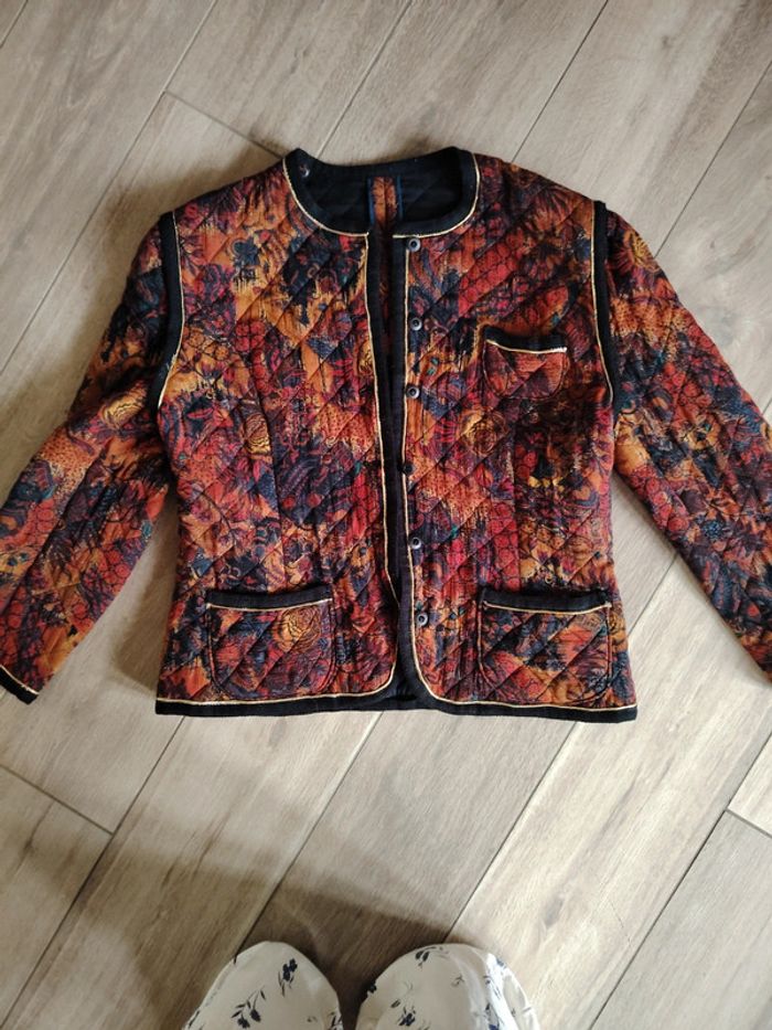 Veste matelassée vintage colorée