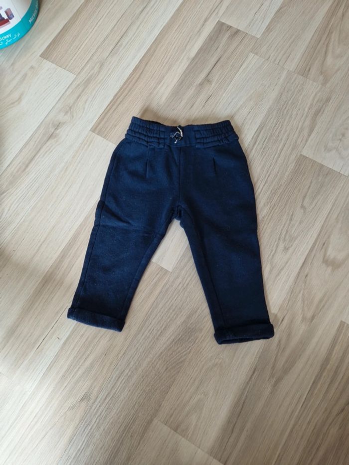 Pantalon bébé fille bleu marine T18mois TBE Gémo