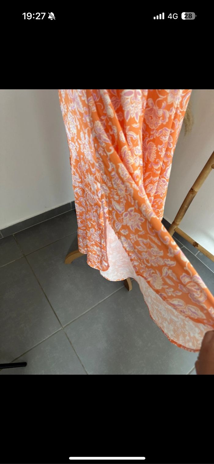 Robe longue chic soyeuse fleuri - photo numéro 5