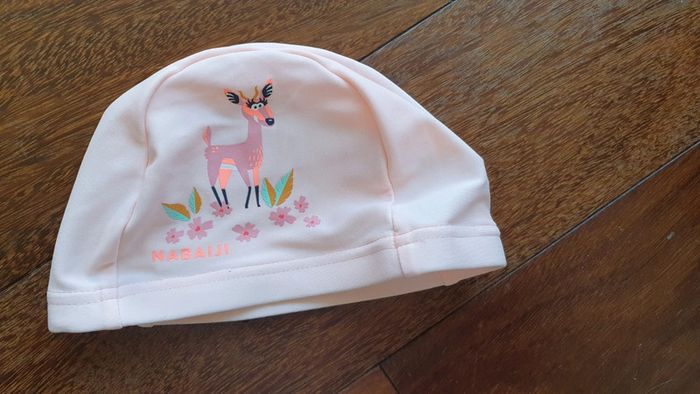 Bonnet de piscine rose enfant