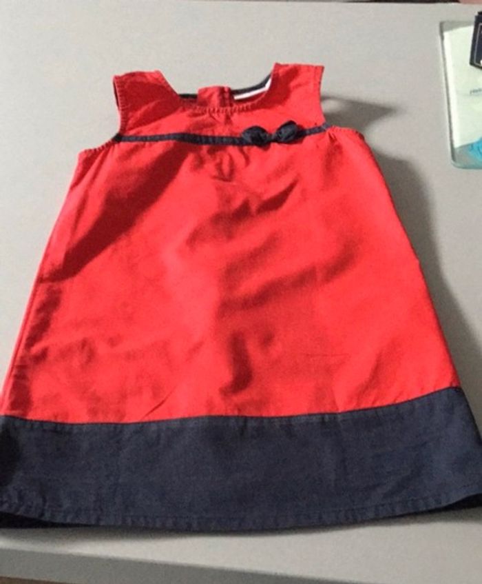 Robe rouge et marine 5 ans Lili Marelle