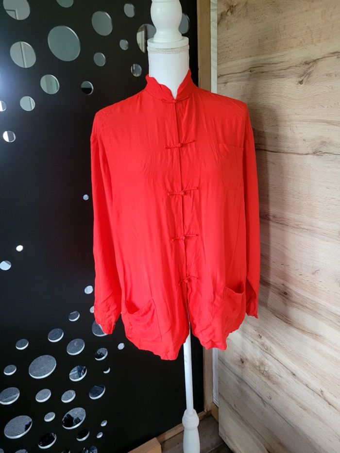 Chemise femme kimono taille M rouge - photo numéro 3