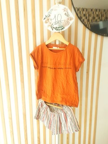 Pyjama short orange 10ans
