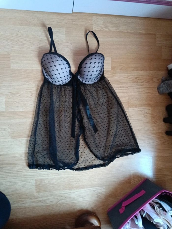 Nuisette noire dentelle 95C (95 C) - photo numéro 7