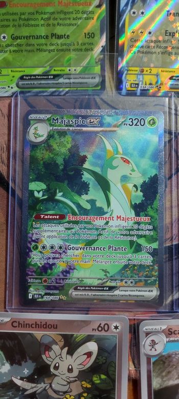 Lot cartes Majaspic 164 Alternative + Flotoutan masterball + 3 pokeball et 3 ex EV10.5 Foudre noire BLK bloc écarlate et violet Pokemon par Asmodee