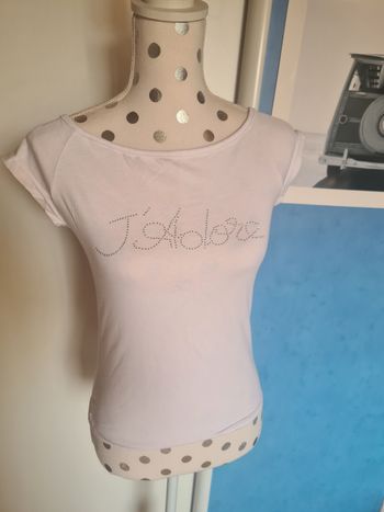 T-shirt blanc "j'adore" / Taille M