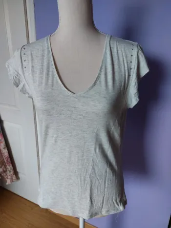Tee-shirt gris manches courtes