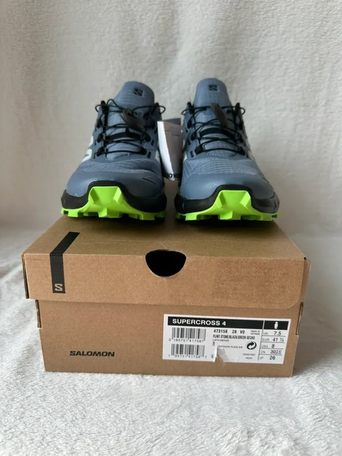 Salomon supercross 4 pour homme taille 41 1/3 neuf - photo numéro 3