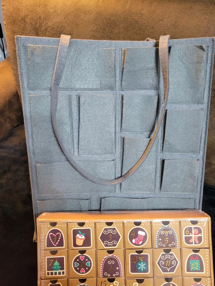 Calendrier de l avent dans sac feutrine. - photo numéro 5