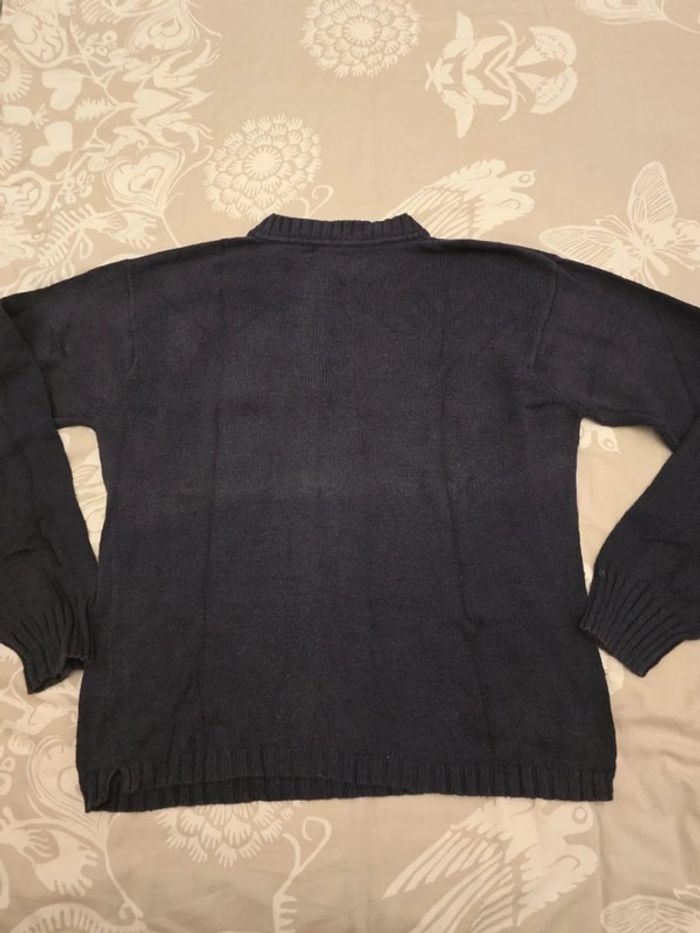 🌟 Pull col V bleu marine Tommy Hilfiger homme - Taille L 🌟 - photo numéro 3