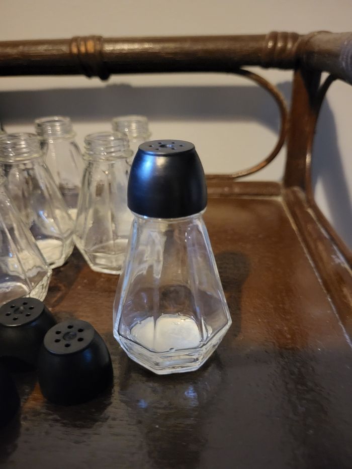 Lot sablières poivrière en verre - photo numéro 2
