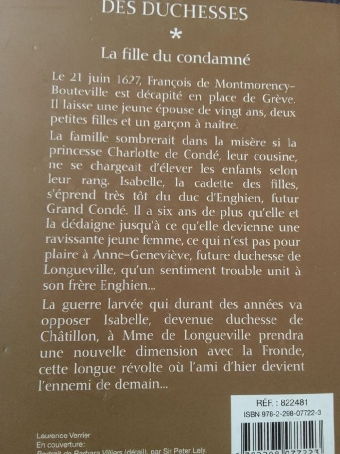 Juliette Benzoni - La guerre des duchesses La fille du condamné - photo numéro 3