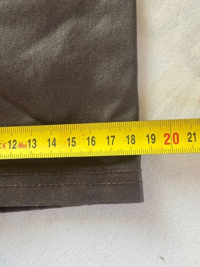 Pantalon coupe droite simili cuir calzedonia taille 38 marron - photo numéro 15