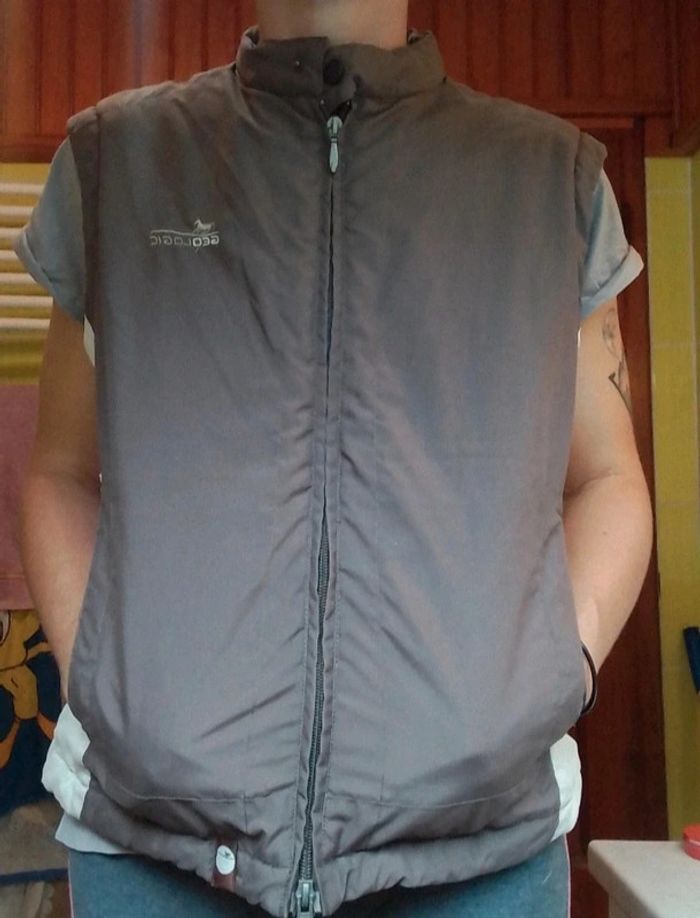 Veste sans manches femme brune et beige Geologic - photo numéro 3