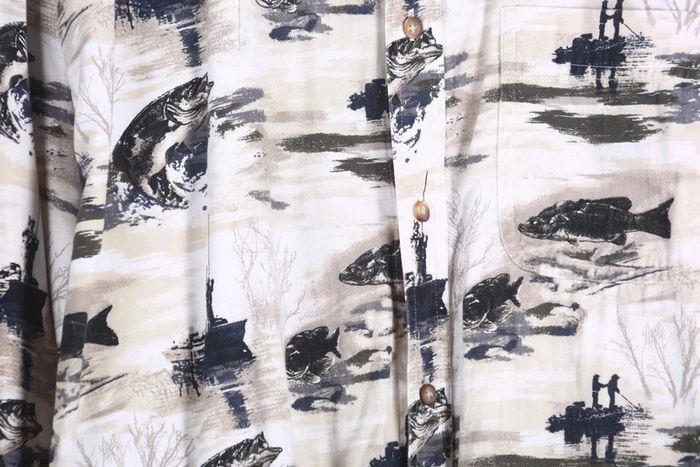 Adorable chemisette vintage 90's en coton motif bateaux et dessins de la mer (#240180) - photo numéro 3