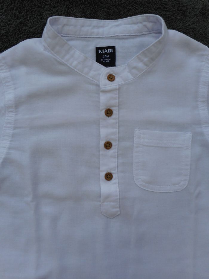 Chemise manches longues blanche - KIABI - 24 mois - photo numéro 3