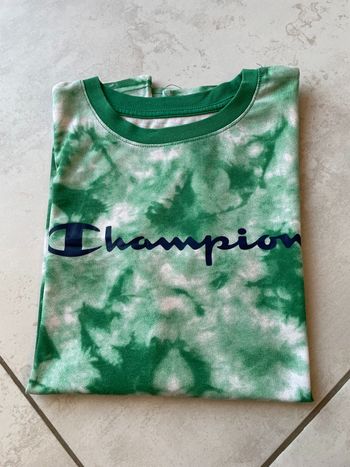 T-shirt Champion Tie-Dye Vert & Blanc - Taille XL