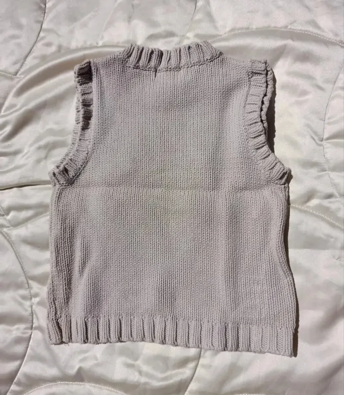 Pull épais sans manches marron clair beige 24 mois kimbaloo - photo numéro 5