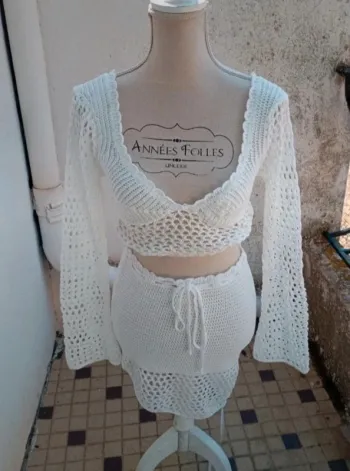 Ensemble top court jupe