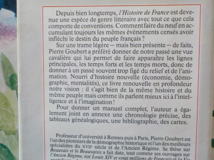 INITIATION A L'HISTOIRE DE FRANCE par Pierre GOUBERT Ed. Fayard/Tallandier - photo numéro 2