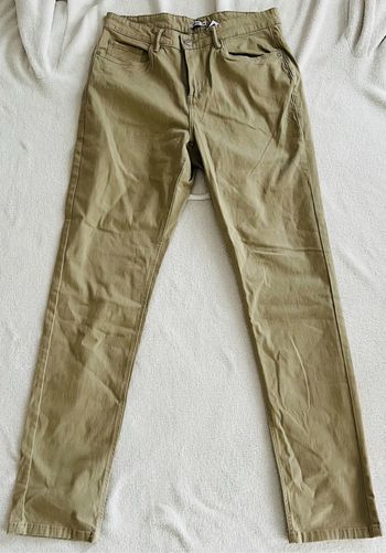 Pantalon homme Gémo Taille 40 chino stretch beige/gris greige