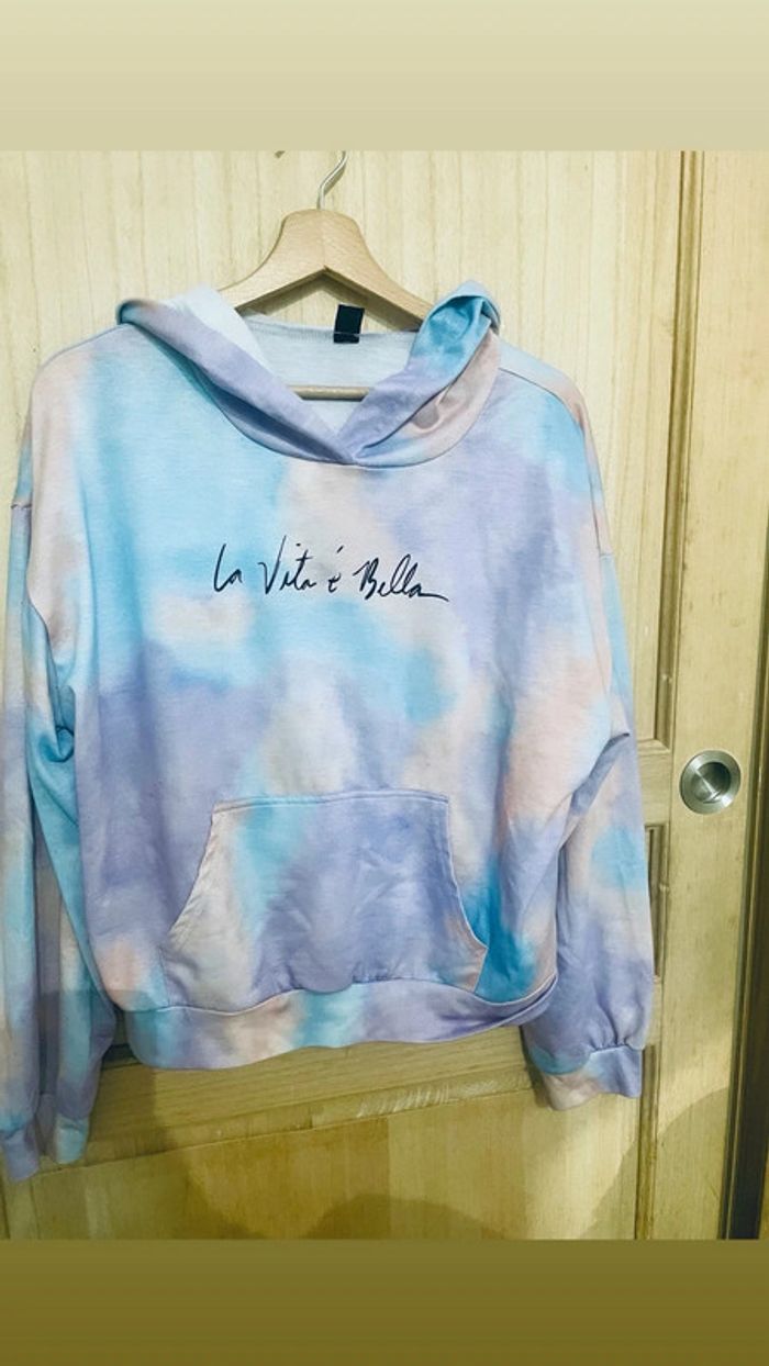 Sweat tie and dye “La Vita è Bella” SHEIN - Taille L - photo numéro 11