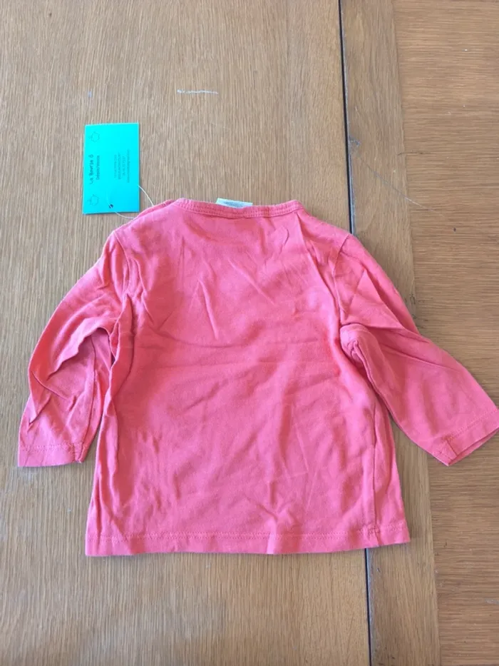 314786 tee-shirt ML rouge garçon 9 mois kiabi - photo numéro 2