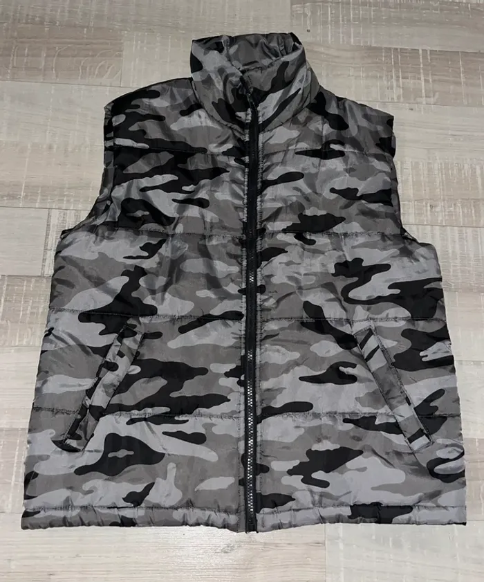 Veste militaire grise sans manche garçon