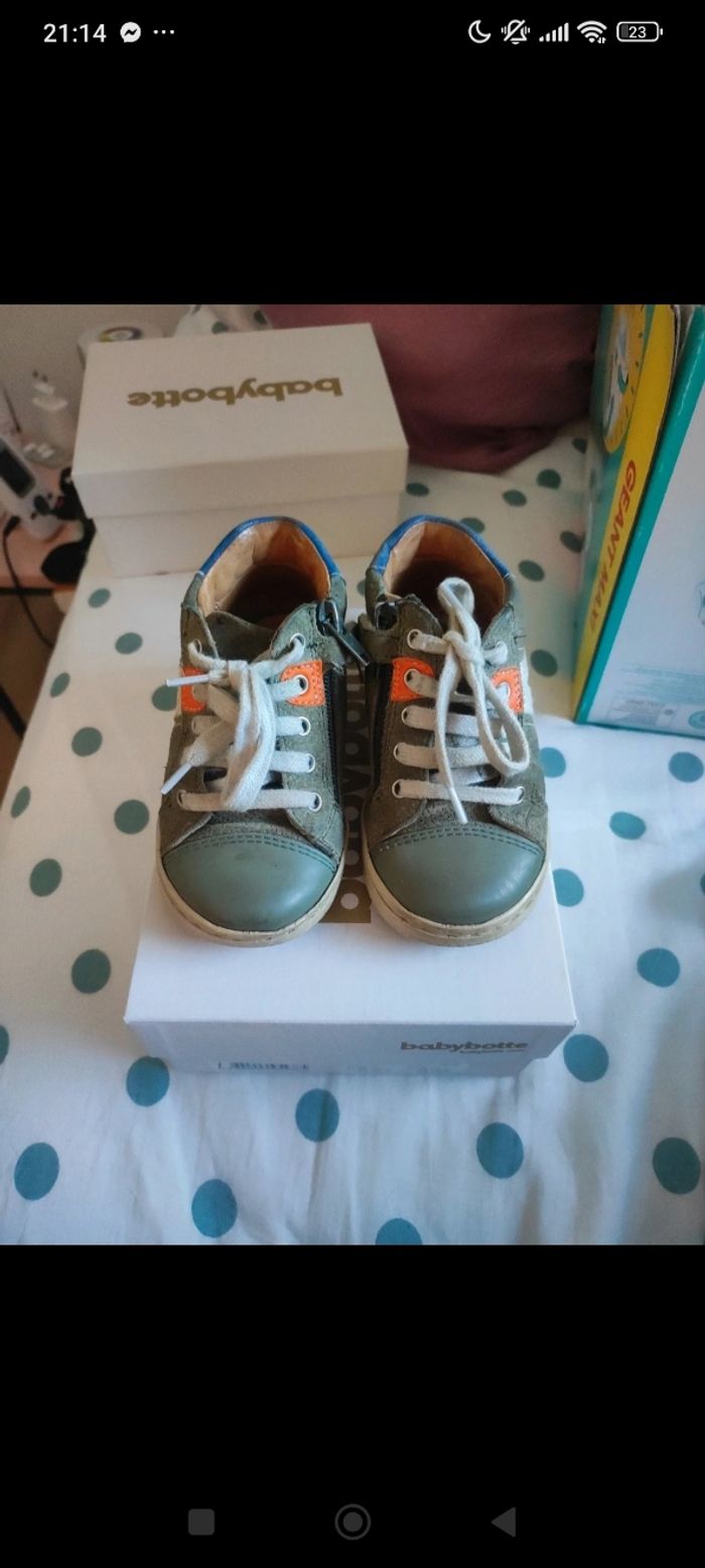 Chaussures Babybotte garçon vert