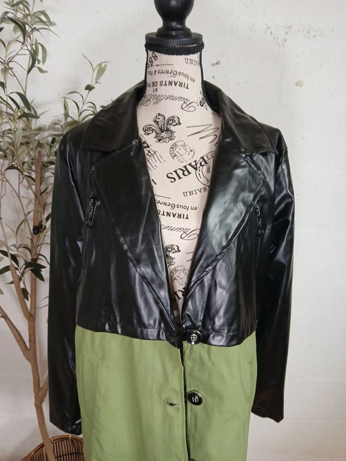 🖤💚 Veste noire & verte bi-matière – Taille 40/42 – Marque Awesta - photo numéro 8