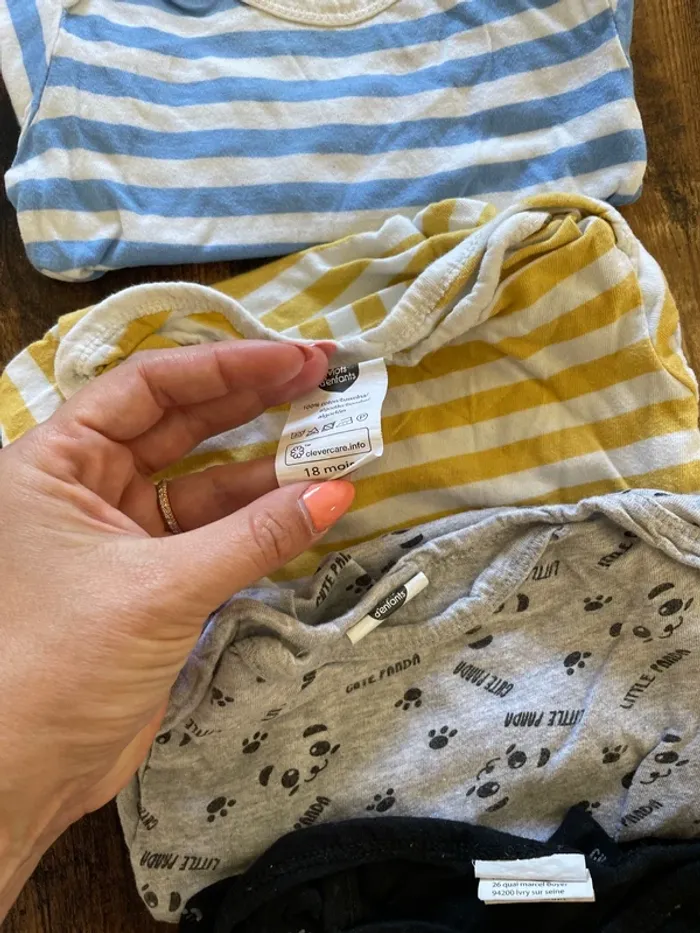 Lot de 15 bodies manche longue + manche courte bébé garçon 18 mois - photo numéro 7