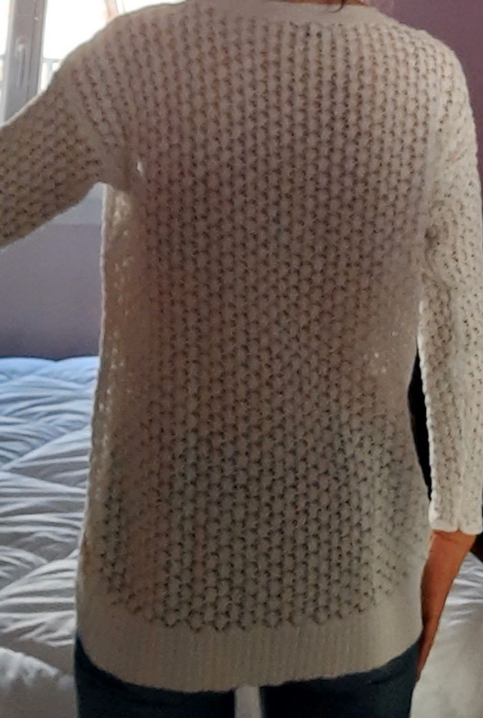 Pull-over ajouré blanc taille S - photo numéro 5