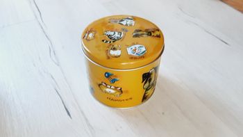 Boîte métallique ronde de rangement 13 cm de diamètre 10,5 cm de haut