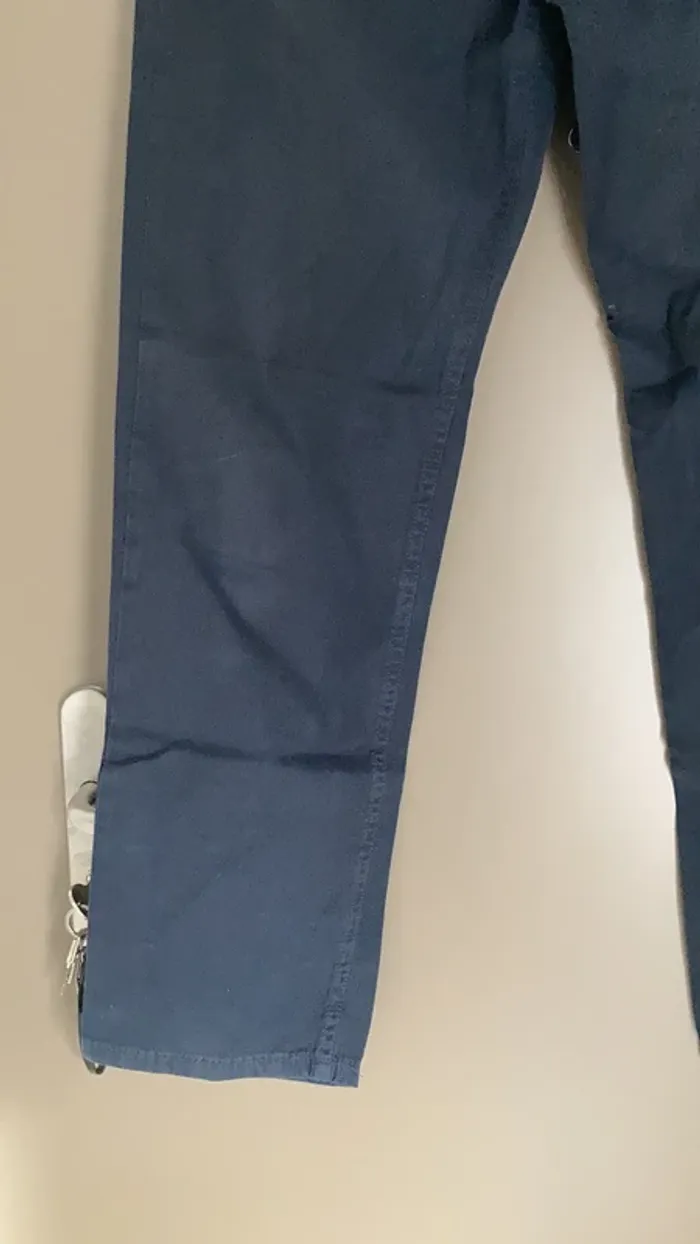 Pantalon homme coton taille 42 Superga bleu marine - photo numéro 3