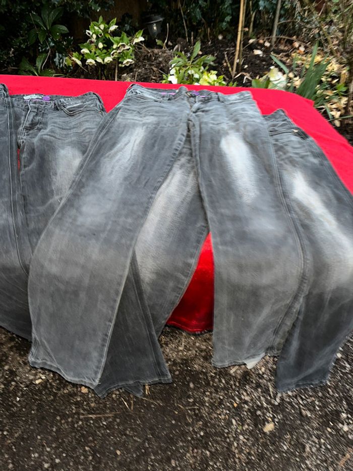 Lot de 4 jeans noir T 40 avec élasthanne - photo numéro 4